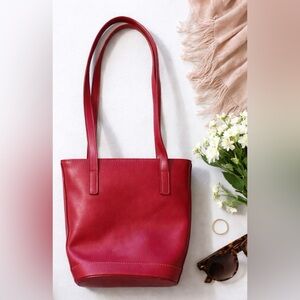 Liz Claiborne Elegant Red faux Leather Bag